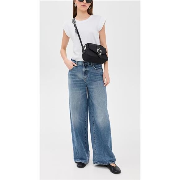 ASKK NY Carribean Jeans Venice High Wide Leg West Village Girl Off Duty Grunge - Picture 5 of 7